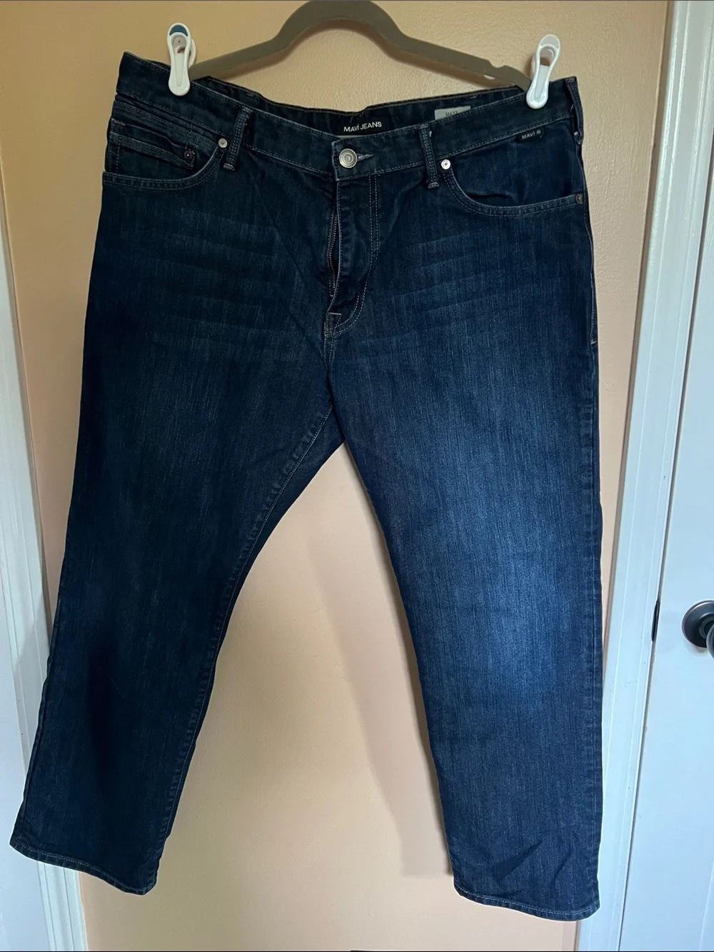 Mavi Men's Straight Jeans in Deep Indigo - 38x30
